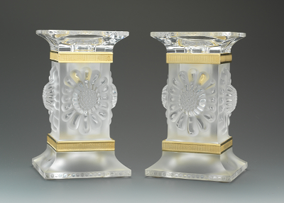 A Pair of Lalique Glass