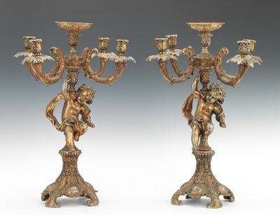 A Pair of Large Cast Metal