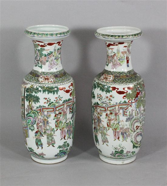 A pair of large Chinese Canton