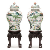 A PAIR OF LARGE CHINESE PORCEL