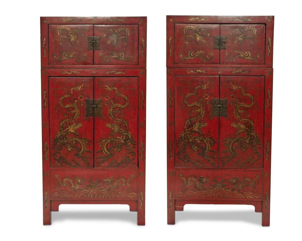 A PAIR OF LARGE CHINESE CABINETSA