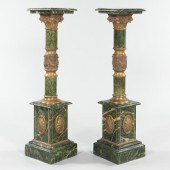 A Pair of Large Green Marble a