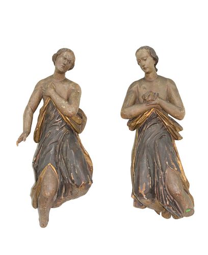 A PAIR OF LARGE ITALIAN RELIGIOUS