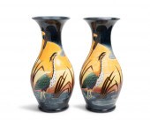 A PAIR OF LARGE MOORCROFT POTT