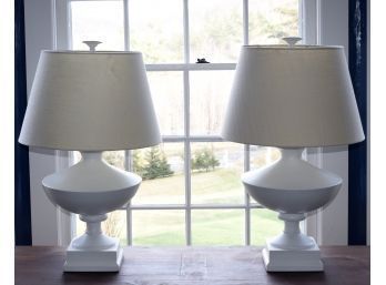 A pair of large scale, contemporary
