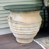 A pair of large vintage terra