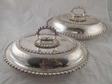 A pair of late Victorian silver