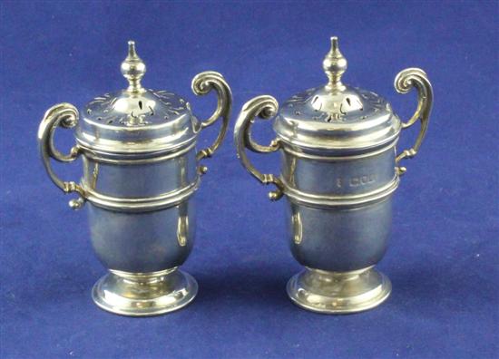 A pair of late Victorian silver two