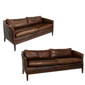 A PAIR OF LEE INDUSTRIES LEATH