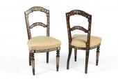 A PAIR OF LEVANTINE  INLAID HA