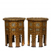 A PAIR OF LEVANTINE SHELL AND