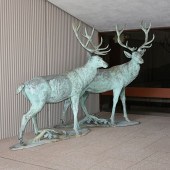 A PAIR OF LIFE SIZE VERDIS GRI