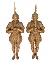 A PAIR OF LIFE-SIZE FIGURES OF