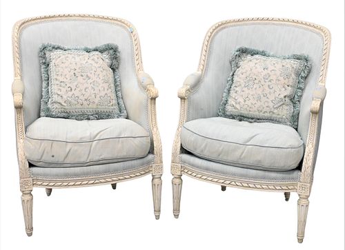A PAIR OF LOUIS XIV STYLE BERGERESA