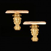 A PAIR OF LOUIS XIV STYLE GILT