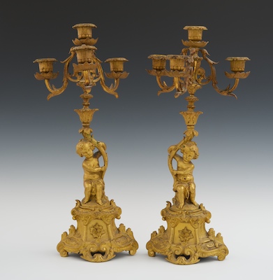 A Pair of Louis XV Style Ormolu