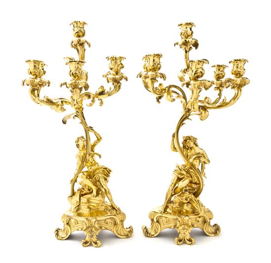 *A Pair of Louis XV Style Gilt