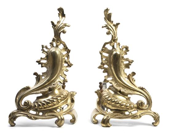 A Pair of Louis XV Style Gilt Metal