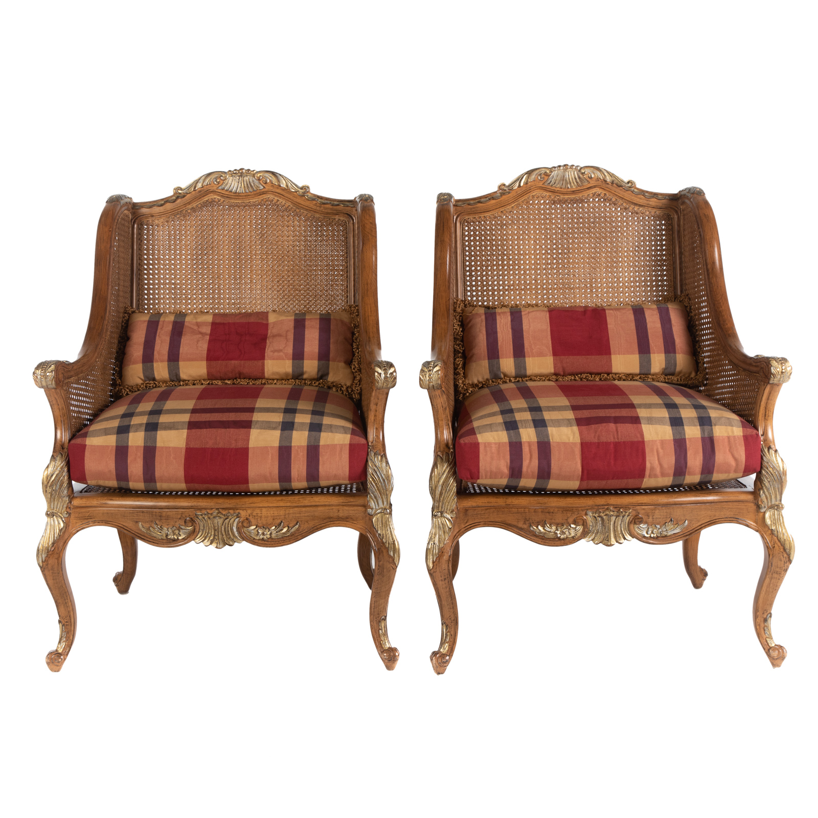 A PAIR OF LOUIS XV STYLE CANE