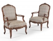 A PAIR OF LOUIS XV STYLE BEECH