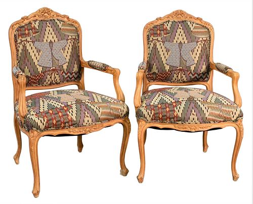 A PAIR OF LOUIS XV FAUTEUILSA