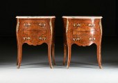 A PAIR OF LOUIS XV STYLE MARBL