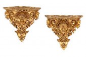 A PAIR OF LOUIS XV STYLE GILTW