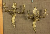 A PAIR OF LOUIS XV STYLE GILT