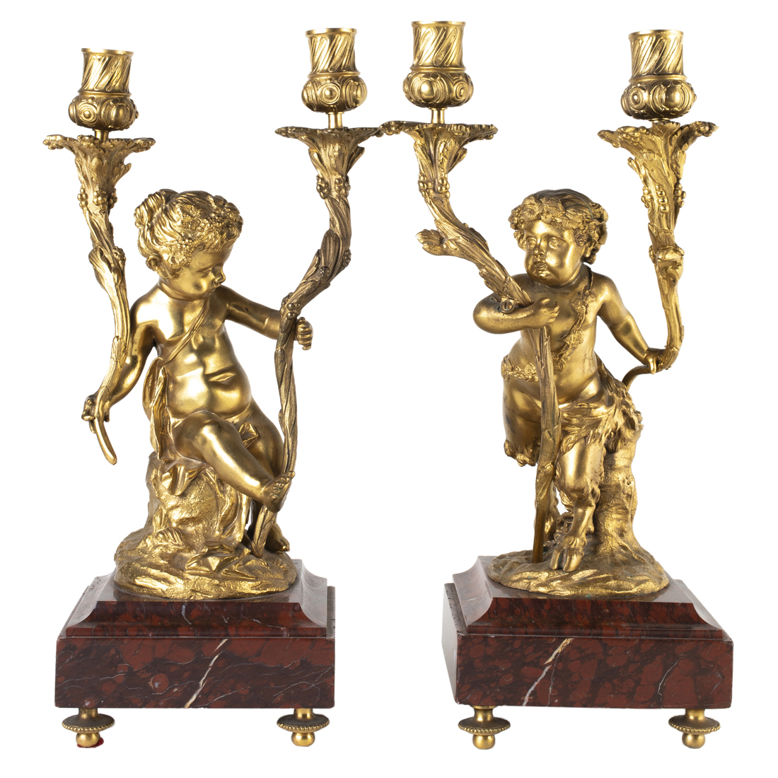 A PAIR OF LOUIS XV STYLE GILT