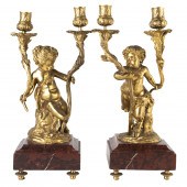A PAIR OF LOUIS XV STYLE GILT