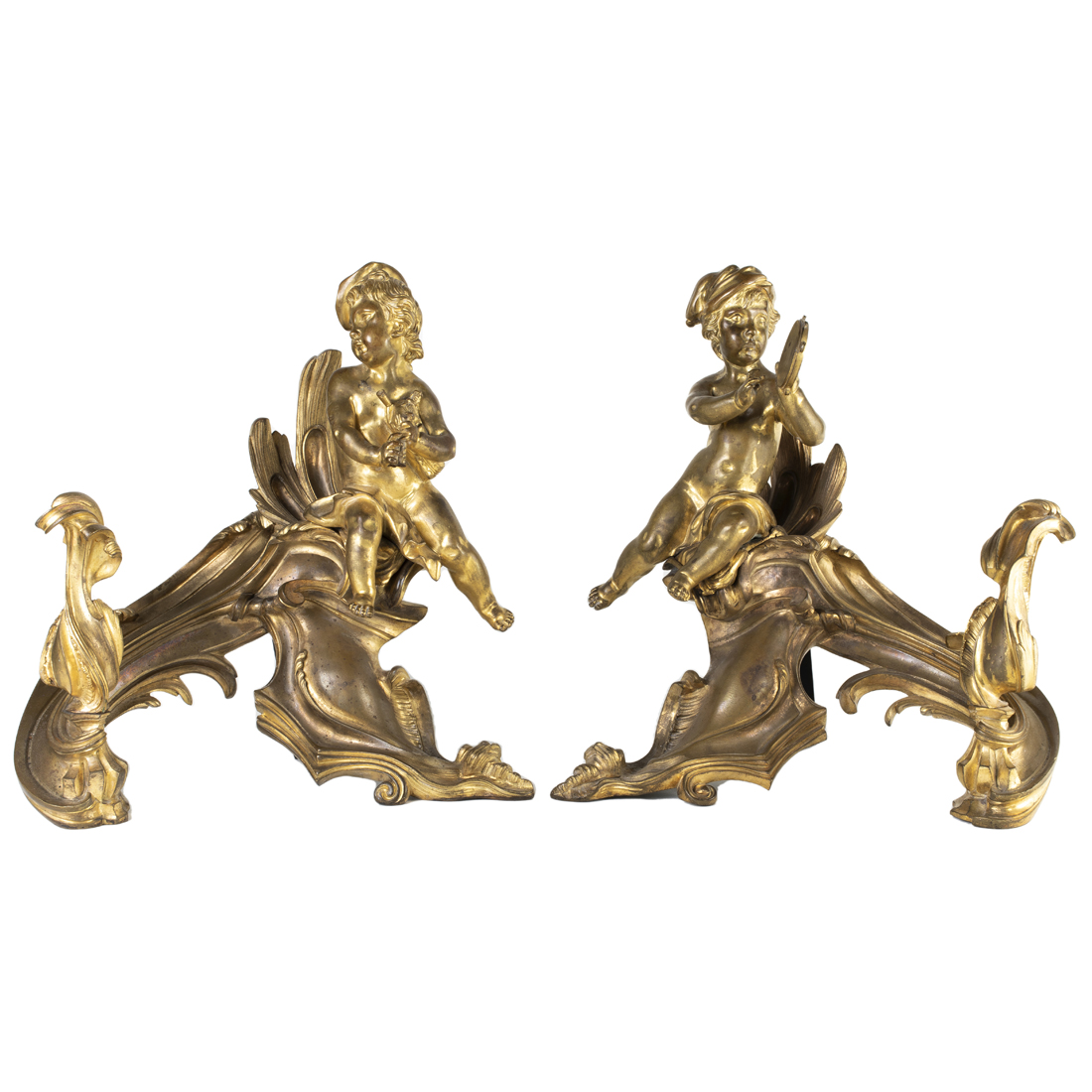 A PAIR OF LOUIS XV STYLE GILT