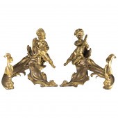A PAIR OF LOUIS XV STYLE GILT