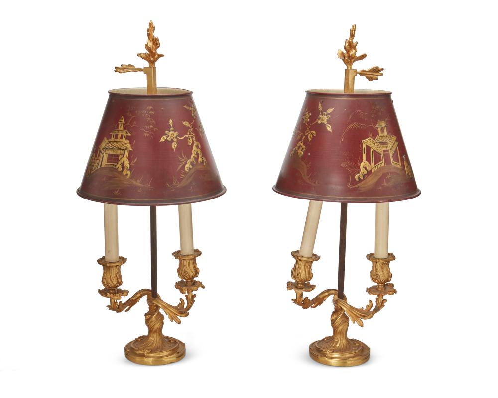A PAIR OF LOUIS XV-STYLE BOUILLOTTE