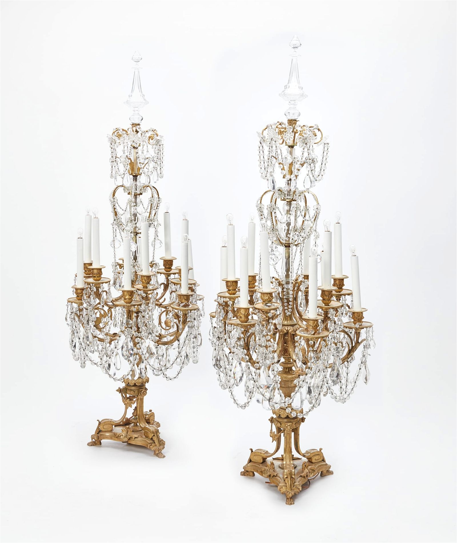 A PAIR OF LOUIS XVI STYLE TWELVE