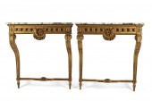 A PAIR OF LOUIS XVI STYLE CARV