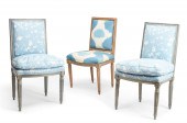 A PAIR OF LOUIS XVI GREY PAINT