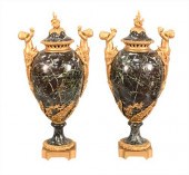 A PAIR OF LOUIS XVI STYLE GREE