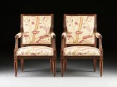 A PAIR OF LOUIS XVI STYLE CARV