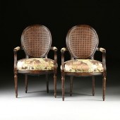 A PAIR OF LOUIS XVI STYLE CANE