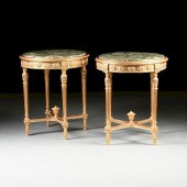 A PAIR OF LOUIS XVI STYLE MARB