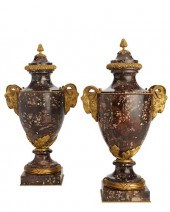 A PAIR OF LOUIS XVI STYLE MARB