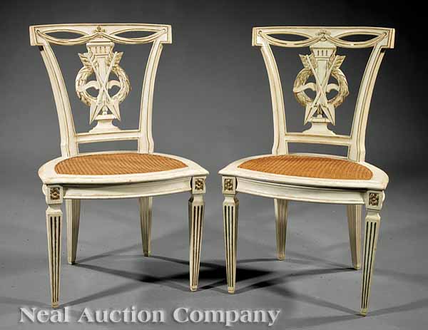 A Pair of Louis XVI-Style Crème