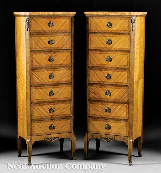 A Pair of Louis XVI-Style Parquetry