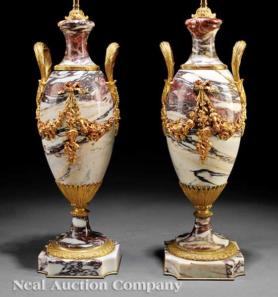 A Pair of Louis XVI-Style Marble