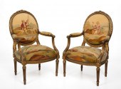 A PAIR OF LOUIS XVI-STYLE CARV