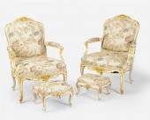 A PAIR OF LOUIS XVI-STYLE CARV