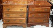 A PAIR OF MAHOGANY BACHELOR'S