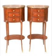 A PAIR OF MAHOGANY LOUIS XV ST