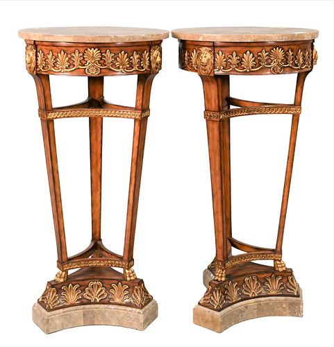 A PAIR OF MAITLAND SMITH MARBLE TOP