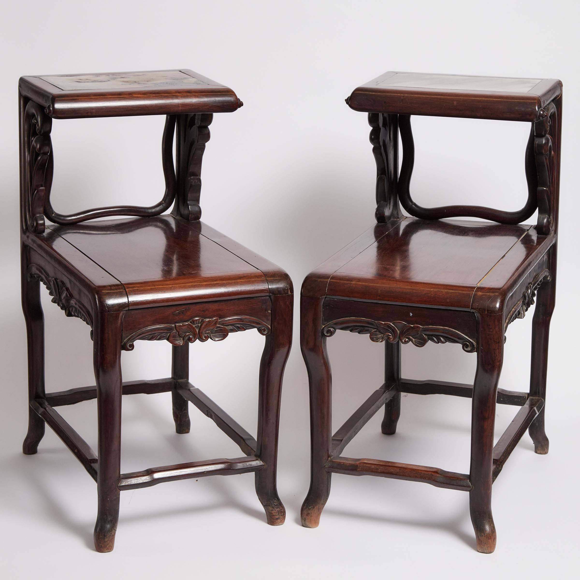 A Pair of Marble-Inset Suanzhi